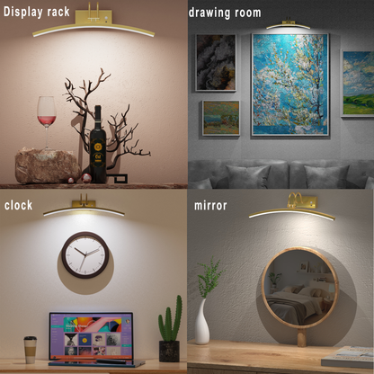 DECTOU Gold Adjustable Wall Sconces Installed in Home - Luxury Ambient Lighting for Decor & Reading​